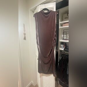 a new day Velvet Dress in Rich Brown